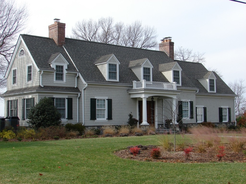House with installed gutters